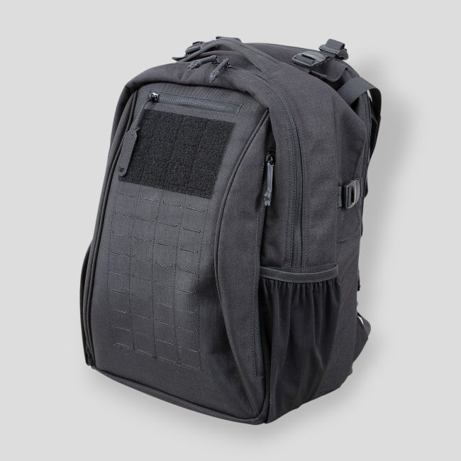 Zaino tattico 33L Faucon con portapiastre estraibile - Nero - Patrol Equipement