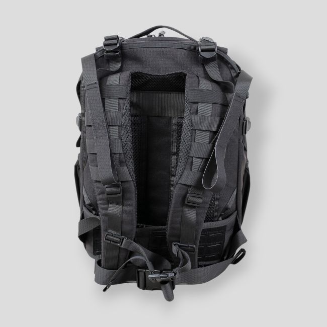 Mochila tática 33L Faucon com porta-placas extraível - Preto - Patrol Equipement