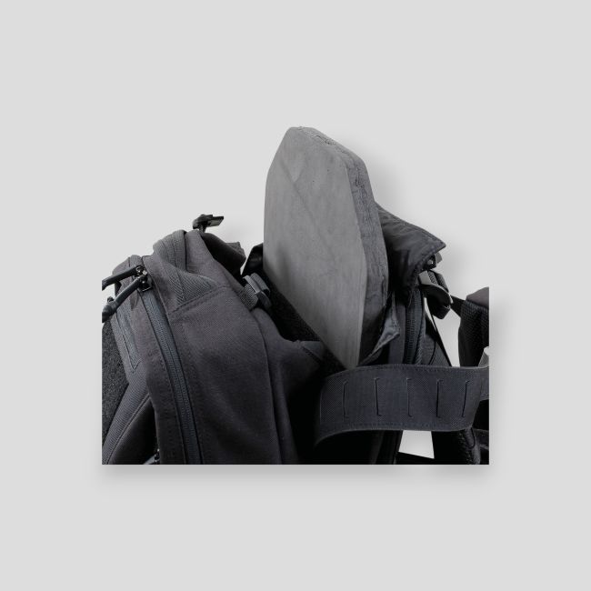 Sac à dos tactique 33L Faucon avec porte-plaque extractible - Noir - Patrol Equipement