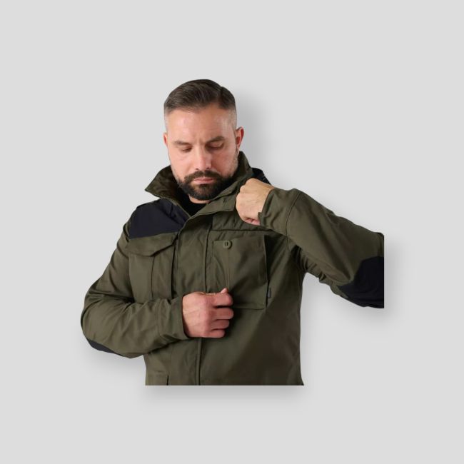 covert m-65® jacket - taiga green / black a - helikon