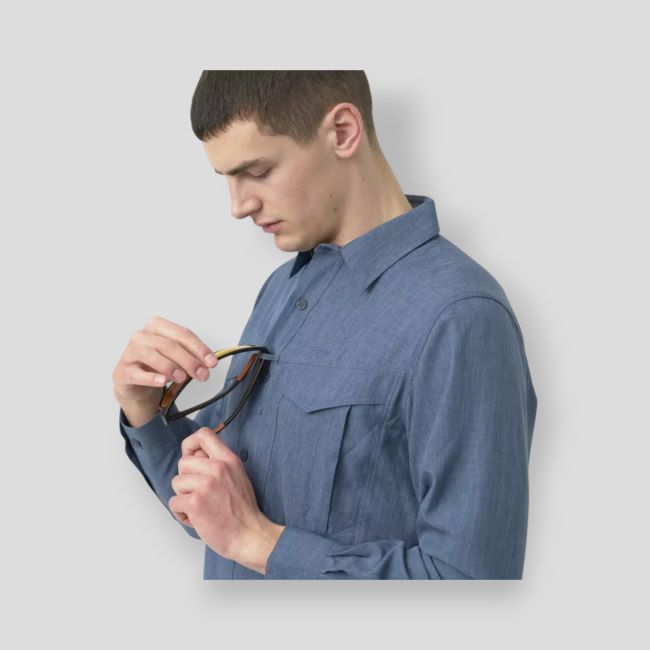 Defender MK2 Gentleman Shirt® - Melange Blau - Helikon