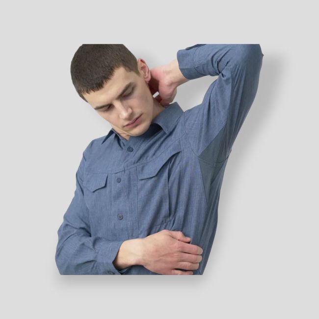Defender MK2 Gentleman Shirt® - Melange Blau - Helikon