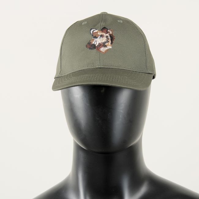 Casquette de chasse avec sanglier brodé - Kaki - Percussion