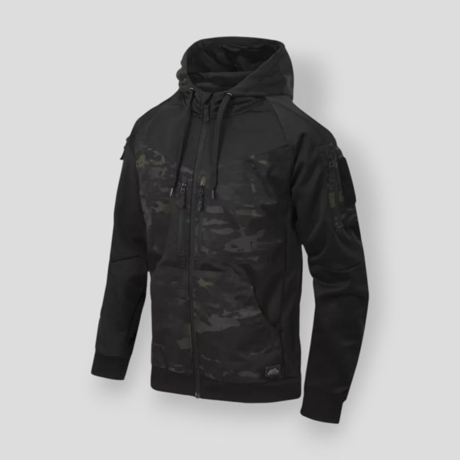 rogue hoodie (fullzip) - black / multicam® black - helikon