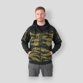 rogue hoodie (fullzip) - black / tiger stripe - helikon