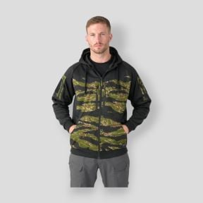 rogue hoodie (fullzip) - black / tiger stripe - helikon