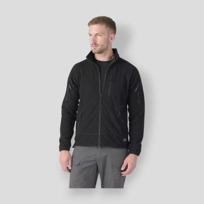 Kurtka Alpha Tactical - Grid Fleece - Czarna - Helikon