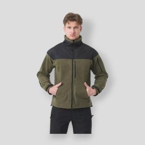 Classic Army Jas - Fleece - Olijfgroen/Zwart - Helikon