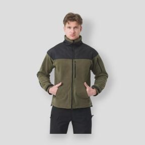 classic army jacket - fleece - olive green/black - helikon