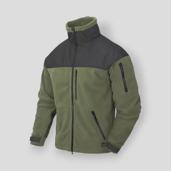 classic army jacket - fleece - olive green/black - helikon