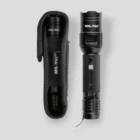 Lampe torche tactique rechargeable (450 lumens) - Noir - Mil-Tec