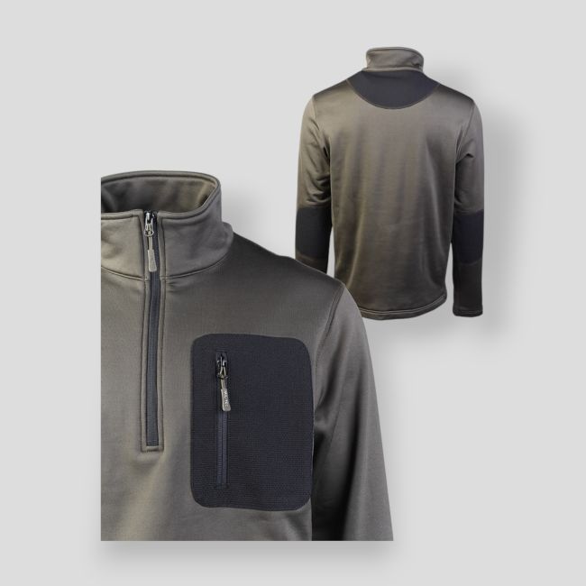 Pull-over avec 1/2 zip Thermo Fleece - Vert Olive - Mil-Tec
