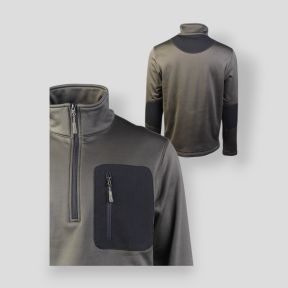 Pull-over avec 1/2 zip Thermo Fleece - Vert Olive - Mil-Tec