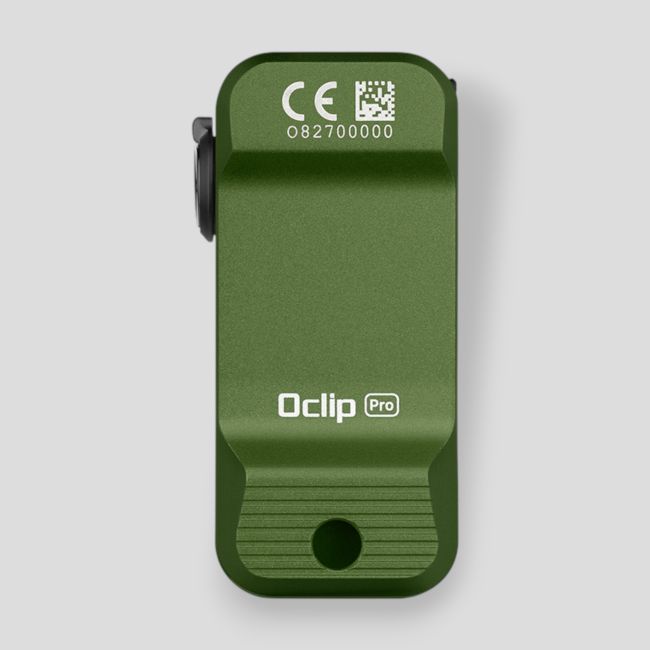 Lampe pour gilet tactique avec lumière rouge (500 lumens) Oclip Pro - Vert Olive - Olight