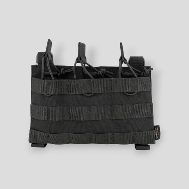 Porte-chargeur triple Eagle pour fusils d'assaut avec dos velcro - Noir - Trix Tactical