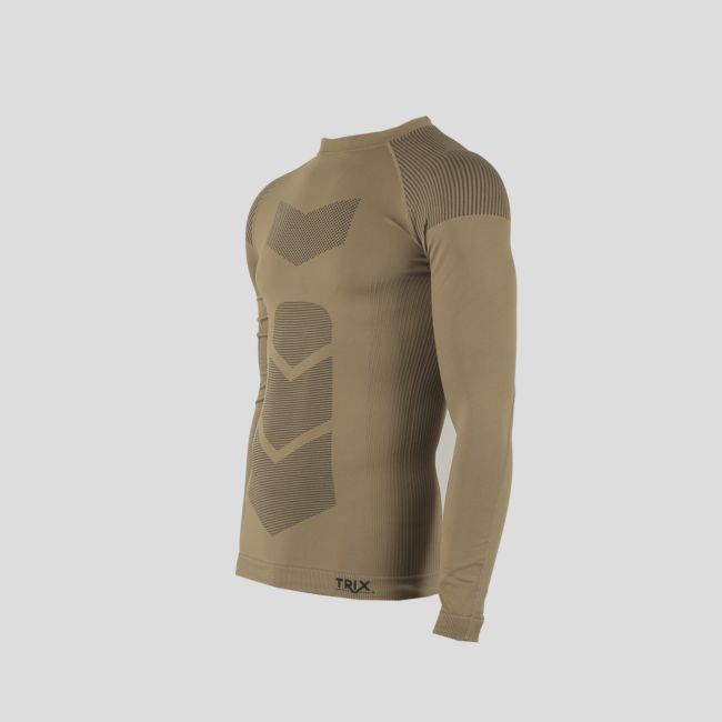Naadloos shirt met lange mouwen Commando - Coyote - Trix Tactical