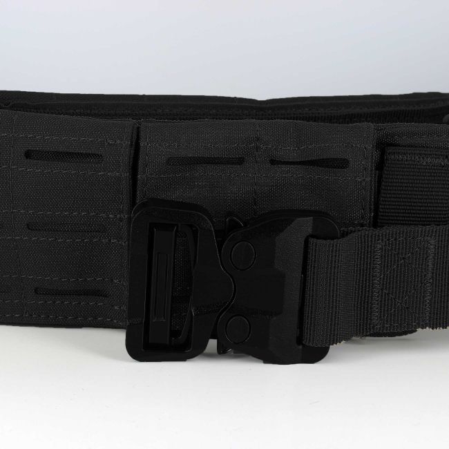 Ceinture double Sniper avec boucle cobra en polymère - Noir - Trix Tactical