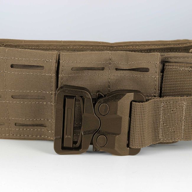 Ceinture double Sniper avec boucle cobra en polymère - Coyote - Trix Tactical