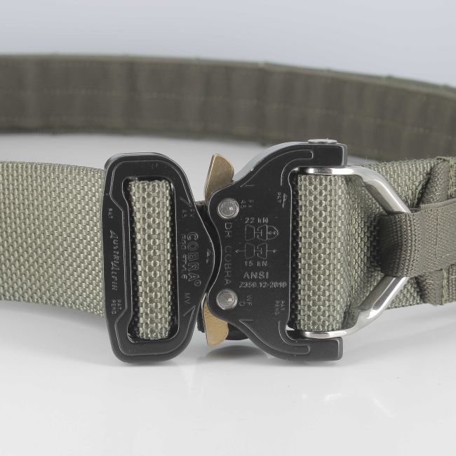 Ceinture double Elite avec boucle cobra en métal - Ranger Green - Trix Tactical