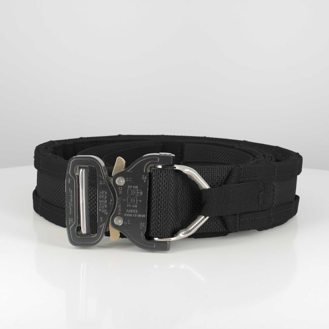Elite dubbele riem met cobra metalen gesp - Zwart - Trix Tactical