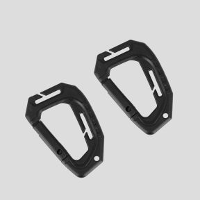 Lot de 2 mousquetons 6cm - Noir - Trix Tactical