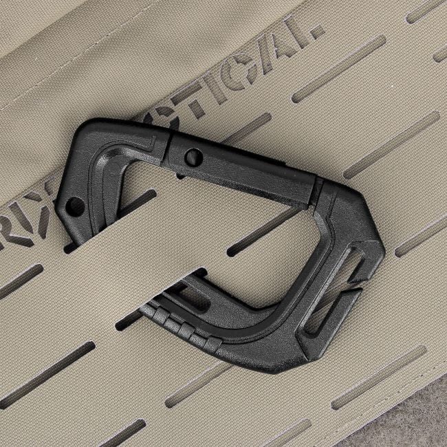 Lot de 2 mousquetons 6cm - Noir - Trix Tactical