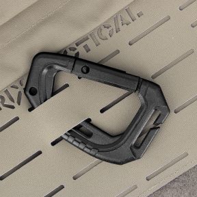 Set van 2 karabijnhaken 6cm - Zwart - Trix Tactical