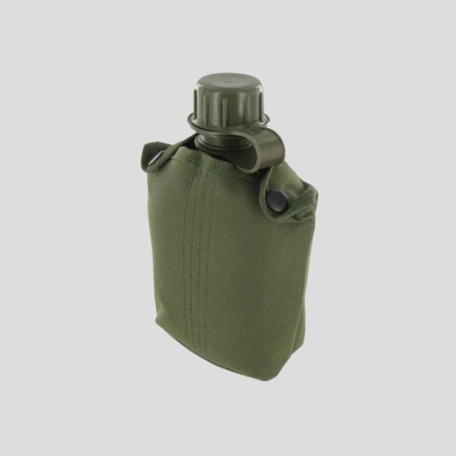 Kunststoff-Feldflasche mit Hülle Patrol 1L - Olivgrün - Highlander