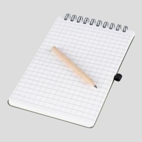 Carnet waterproof avec crayon 14,8x10,5cm (A6) - Vert Olive - Fosco Industries