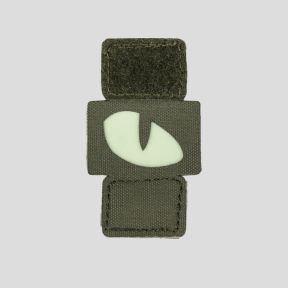 Lasercut Molle phosphoreszierender Patch Cat Eyes - Olivgrün - 101 Inc
