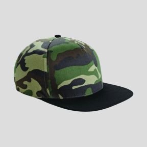 Czapka snapback 5 paneli - Camo Jungle/Czarny - Beechfield