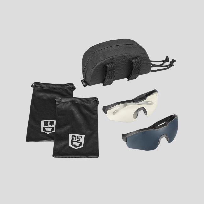 Lunettes balistiques MY6 Eyeshield (kit 2 lunettes Incolore/Fumé) - Noir - Bollé Safety