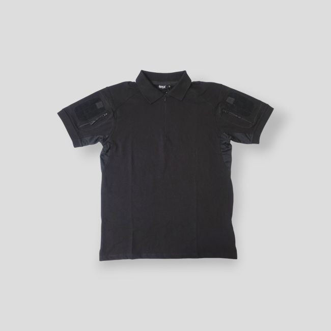 Polo Tropper col zippé spandex 210g - Noir - OPEX