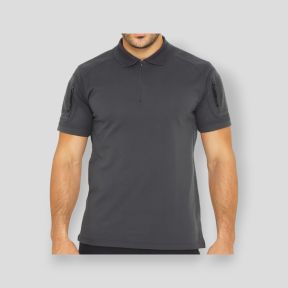 Polo Tropper met ritskraag spandex 210g - Grijs - OPEX