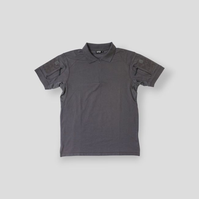 Polo Tropper mit Reißverschlusskragen Spandex 210g - Grau - OPEX