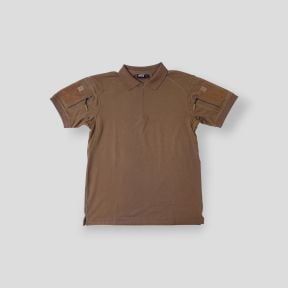 Polo Tropper col zippé spandex 210g - Coyote - OPEX