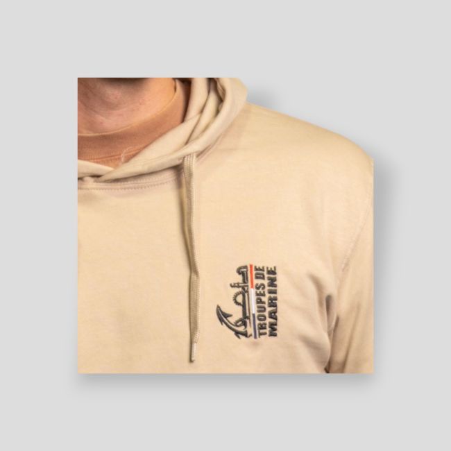 Geborduurde sweater Troupes de Marine Design - Light Sand - Summit Outdoor Lifestyle