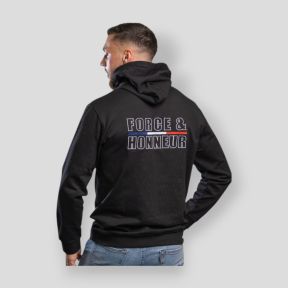 Felpa ricamata Force & Honneur - Nero - Summit Outdoor Lifestyle