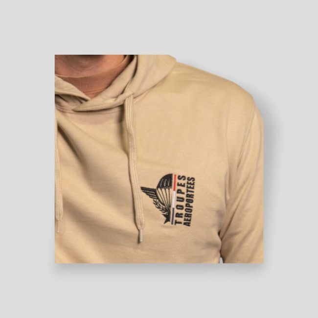 Sweat-shirt brodé Troupes aéroportés Design - Light Sand - Summit Outdoor Lifestyle