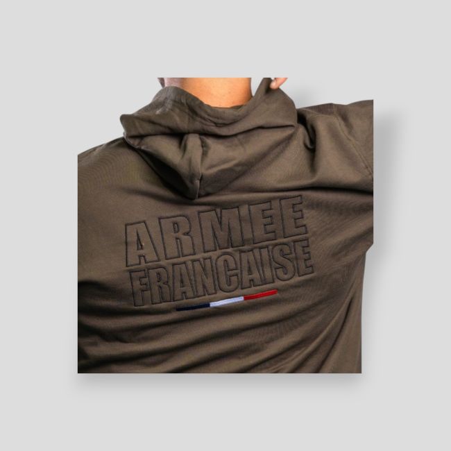 Sweat-shirt brodé Armée Française - Dark kaki - Summit Outdoor Lifestyle 