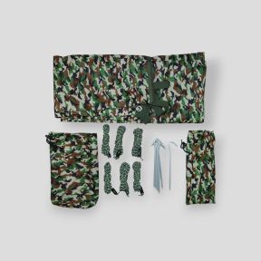 Dekzeil 3x3m met 6 haringen en 6 verstelbare paracords - Camo CE - Uang