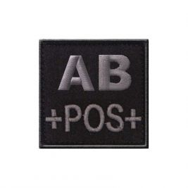 Insigne AB+ de groupe sanguin Noir - TOE Pro