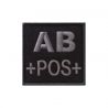 Insigne AB+ de groupe sanguin Noir - A10 Equipment by T.O.E. Concept