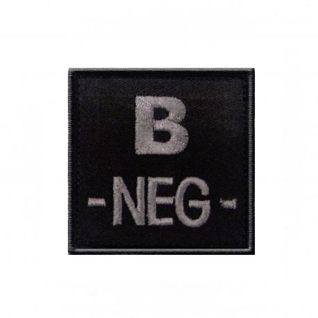 Insigne B- de groupe sanguin Noir - TOE Pro Insigne B- de groupe sanguin Noir - TOE Pro