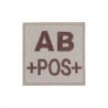 Insigne AB+ de groupe sanguin Coyote - A10 Equipment by T.O.E. Concept