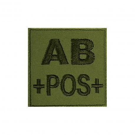 Insigne AB+ de groupe sanguin Kaki - A10 Equipment