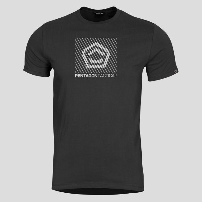 T-Shirt Ageron Parallel - Schwarz - Pentagon