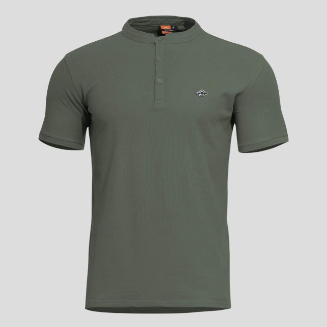Levantes Henley Shirt Camo Green