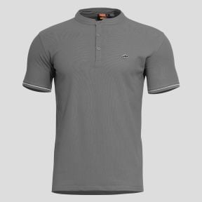 Levantes Henley Shirt Stripes Wolf-Grey