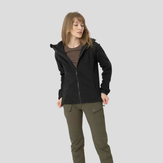 women's cumulus® jacket - heavy fleece - black - helikon